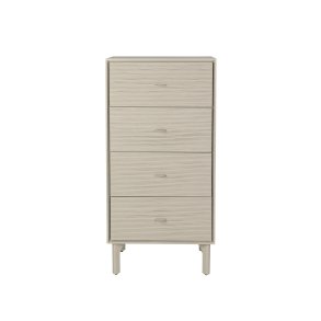 ZUIVER Morning kommode, m. 4 skuffer - gr rattan/MDF/akacietr