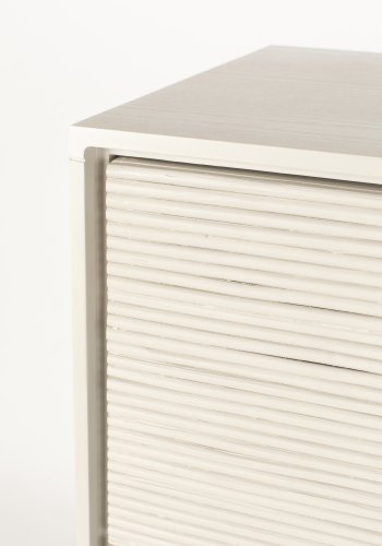 ZUIVER Morning kommode, m. 4 skuffer - gr rattan/MDF/akacietr