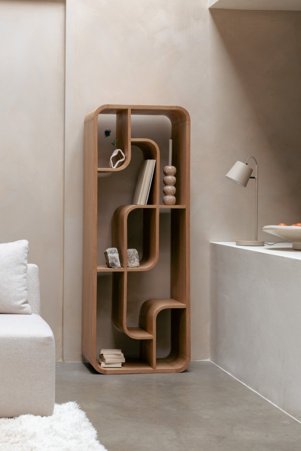 ZUIVER Seven reol - natur egefinér