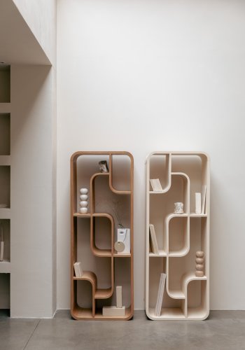 ZUIVER Seven reol - beige egefinér