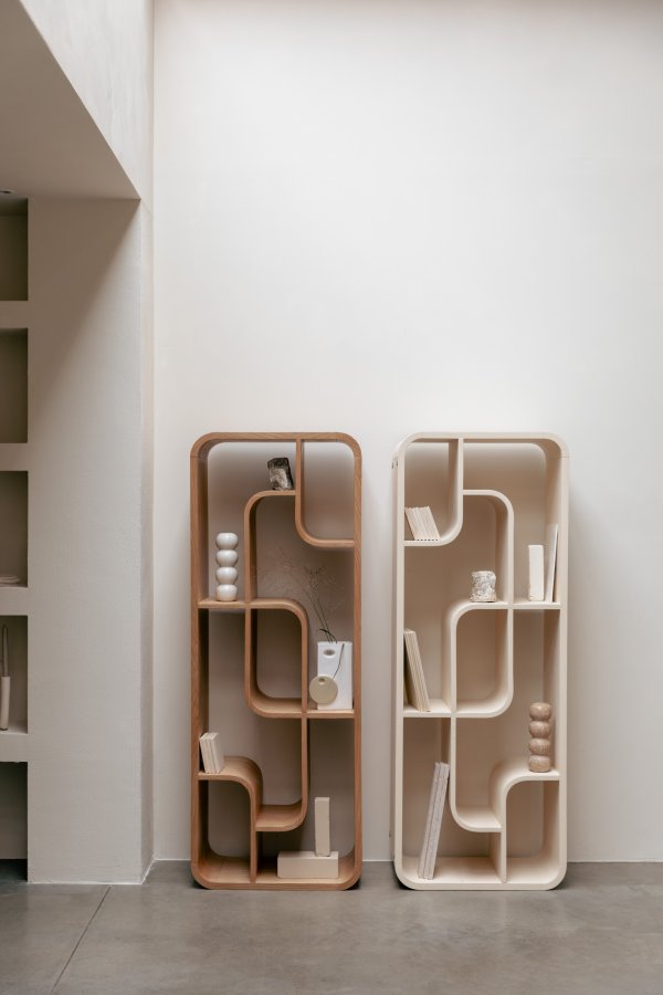 ZUIVER Seven reol - beige egefinér