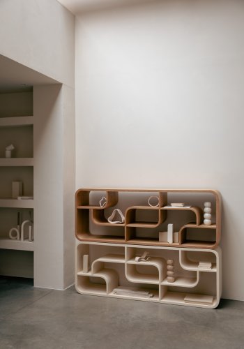 ZUIVER Seven reol - beige egefinér