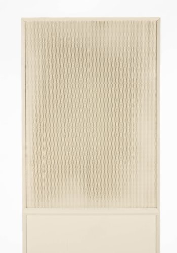 ZUIVER June skab, m. 1 mesh lge og 3 hylder - beige metal og tr