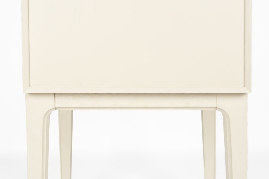 ZUIVER June skab, m. 1 mesh lge og 3 hylder - beige metal og tr