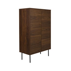 WHITE LABEL LIVING Stripes skab, m. 2 lger og 3 hylder - brun MDF og jern