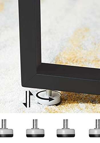 VASAGLE sofabord, rund - brun spnplade og sort stl (88)