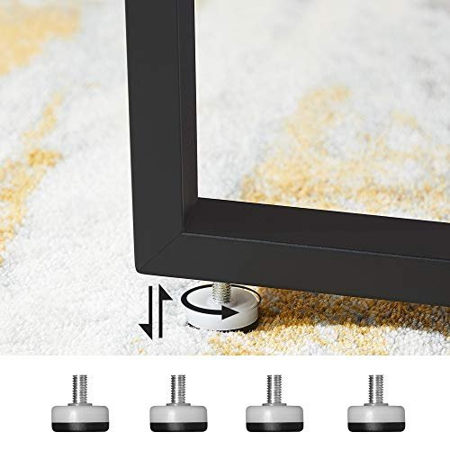 VASAGLE sofabord, rund - brun spnplade og sort stl (88)