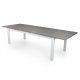 VENTURE DESIGN rektangulr Albany havebord m. udtrk - gr, hvid aluminium 