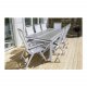 VENTURE DESIGN rektangulr Albany havebord m. udtrk - gr, hvid aluminium 
