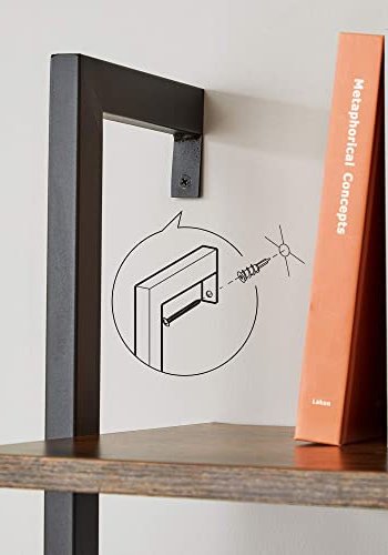 VASAGLE bogreol, m. 6 hylder - brun spnplade og sort stl