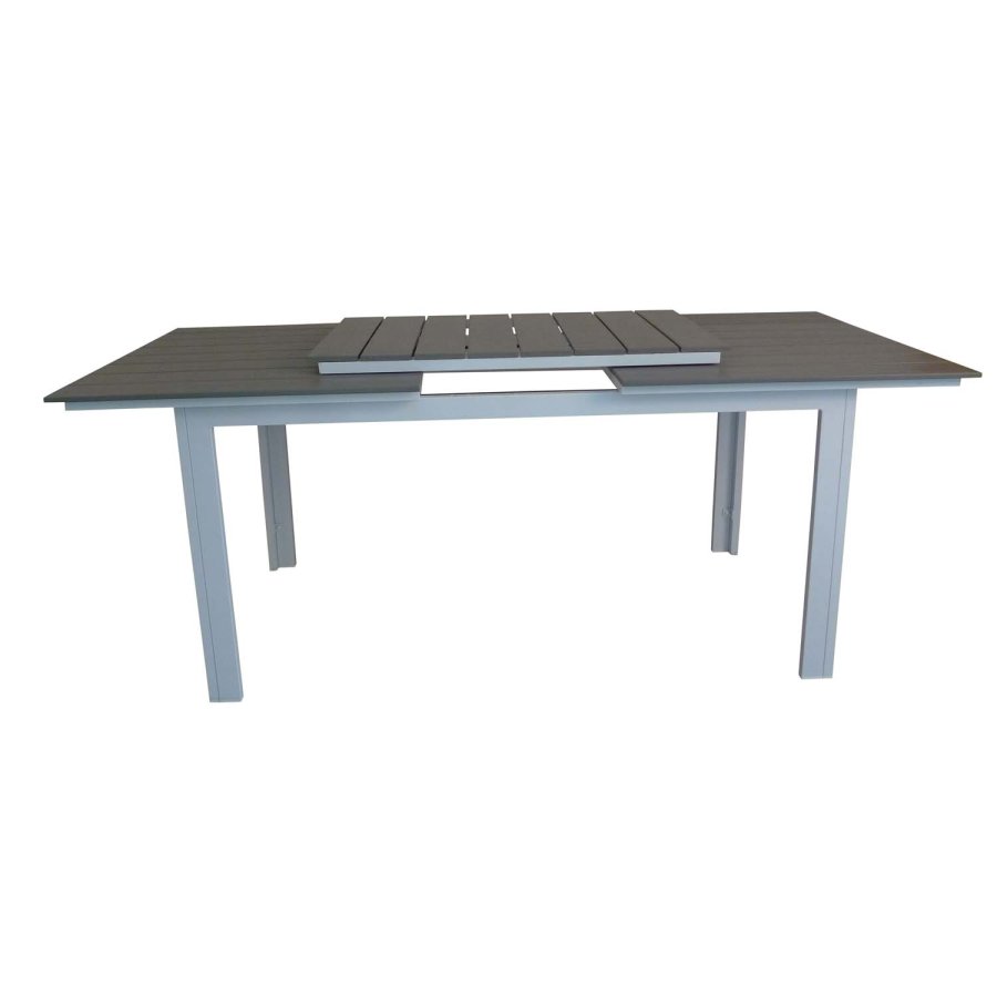 VENTURE DESIGN rektangulr Levels havebord m. udtrk - gr, hvid aluminium (160/240x90)