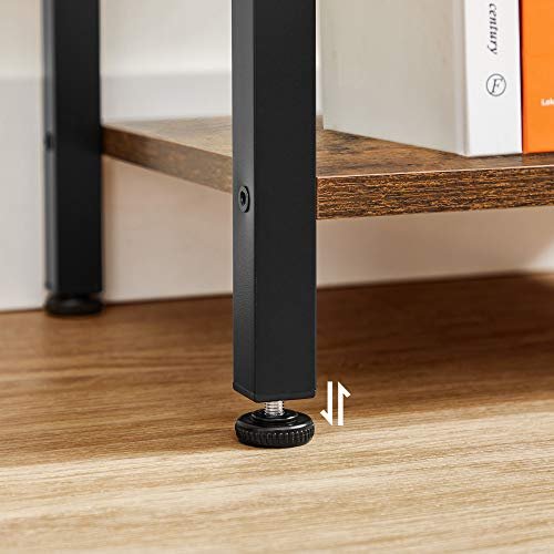 VASAGLE bogreol, m. 6 hylder - brun spnplade og sort stl