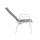 VENTURE DESIGN Copacabana recliner havestol, m. armln - gr textilene og hvid aluminium
