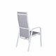 VENTURE DESIGN Copacabana recliner havestol, m. armln - gr textilene og hvid aluminium