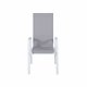 VENTURE DESIGN Copacabana recliner havestol, m. armln - gr textilene og hvid aluminium