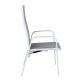 VENTURE DESIGN Copacabana recliner havestol, m. armln - gr textilene og hvid aluminium