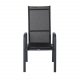 VENTURE DESIGN Copacabana recliner havestol, m. armln - sort textilene og aluminium