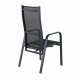 VENTURE DESIGN Copacabana recliner havestol, m. armln - sort textilene og aluminium