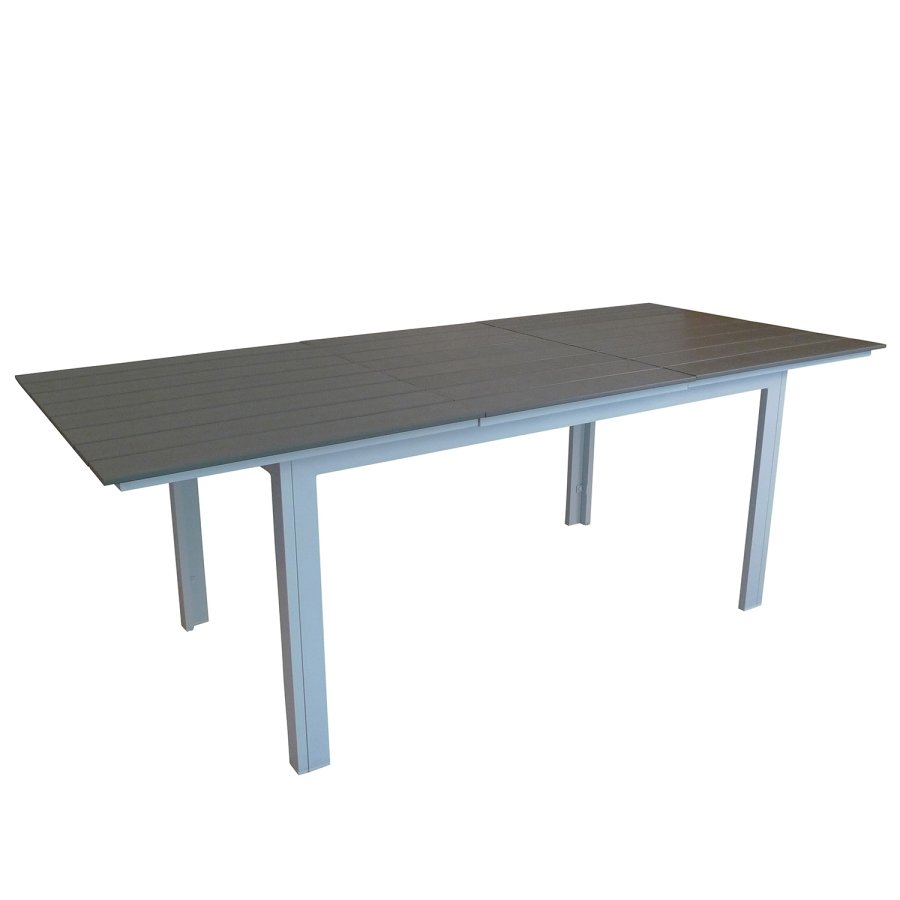 VENTURE DESIGN havest, m. Levels bord, m. udtrk og 6 Albany 5:pos. stole - aintwood/alu