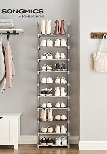 SONGMICS skohylde, m. 10 hylder - gr stl