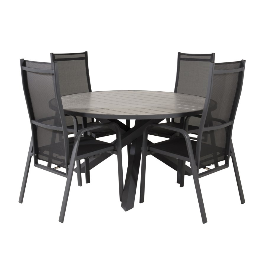 VENTURE DESIGN Parma havebord - gr aintwood og sort aluminium (140)