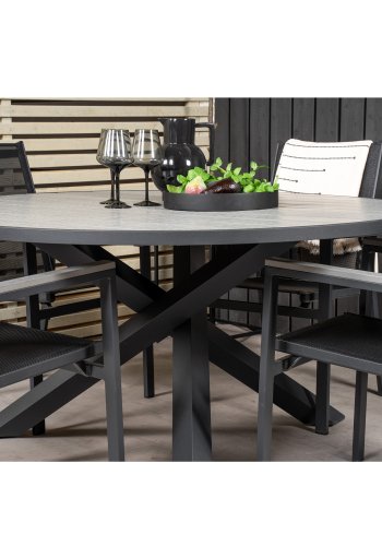 VENTURE DESIGN Parma havebord - gr aintwood og sort aluminium (140)