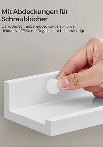 SONGMICS svvehylde - hjglans hvid spnplade (st med 3)