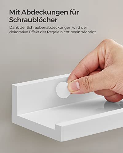 SONGMICS svvehylde - hjglans hvid spnplade (st med 3)