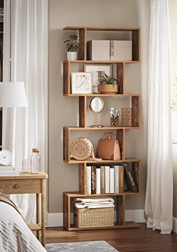 VASAGLE kubedisplay bogreol og rumdeler - brun spnplade