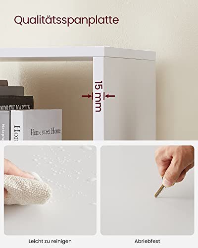 VASAGLE reol, m. 10 rum - hvid spnplade