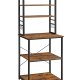 VASAGLE kkkenreol, m. 6 kroge og 6 hylder - rustik brun spnplade og sort stl