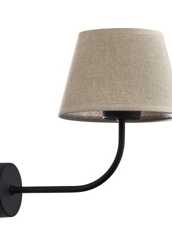 TK Chicago vglampe - natur hr stof og sort stl