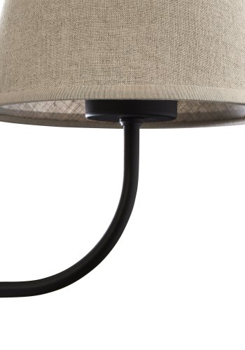 TK Chicago vglampe - natur hr stof og sort stl