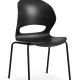 Linea spisebordsstol - sort PVC og sort metal