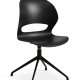 Linea spisebordsstol, m. drejefunktion - sort PVC og sort metal