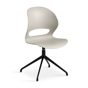 Linea spisebordsstol, m. drejefunktion - stone PVC og sort metal