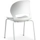 Linea spisebordsstol - hvid PVC og hvid metal