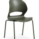 Linea spisebordsstol - oliven PVC og oliven metal