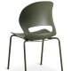 Linea spisebordsstol - oliven PVC og oliven metal