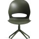 Linea spisebordsstol, m. drejefunktion - oliven PVC og oliven metal