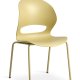 Linea spisebordsstol - sennepsgul PVC og sennepsgul metal