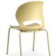 Linea spisebordsstol - sennepsgul PVC og sennepsgul metal