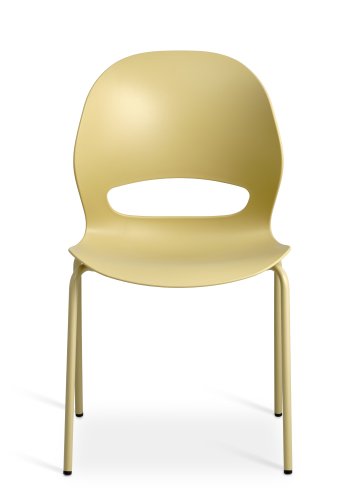 Linea spisebordsstol - sennepsgul PVC og sennepsgul metal