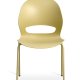 Linea spisebordsstol - sennepsgul PVC og sennepsgul metal