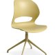 Linea spisebordsstol, m. drejefunktion - sennepsgul PVC og sennepsgul metal