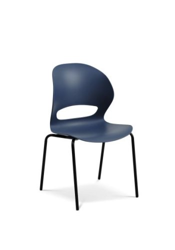 Linea spisebordsstol - denim bl polypropylen og sort metal