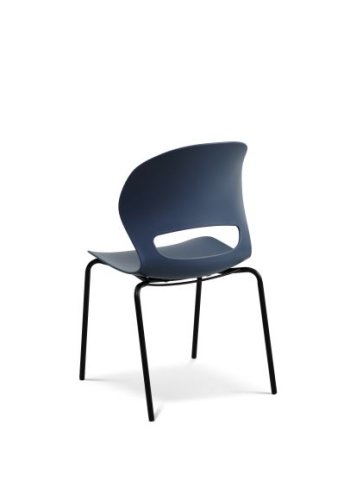 Linea spisebordsstol - denim bl polypropylen og sort metal