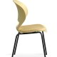 Linea spisebordsstol, m. sennepsgul stofhynde - sennepsgul PVC og sort metal