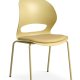 Linea spisebordsstol, m. sennepsgul stofhynde - sennepsgul PVC og sennepsgul metal