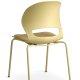 Linea spisebordsstol, m. sennepsgul stofhynde - sennepsgul PVC og sennepsgul metal